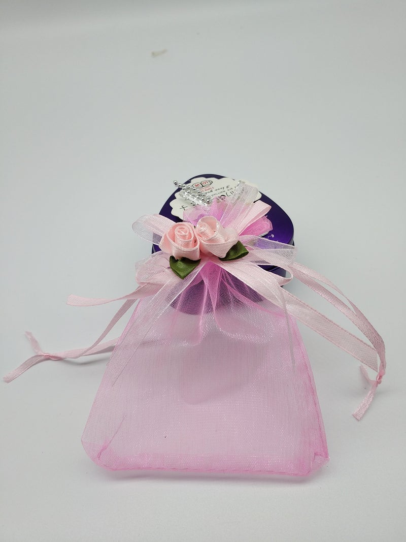 Ankirol 50pcs Sheer Organza Favor Bags For Wedding 3.8x4.8'' Gift Bags Samples Display Drawstring Rose Pouches (pink) - Image 5